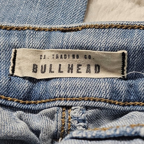 Bullhead Light Wash Slim Boot Cut Denim Blue Jeans 7S - Picture 3 of 6